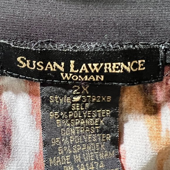 📌Susan Lawrence Maxi Plus Size Slim Looking Silhouette Dress & Geometric Print - Picture 11 of 13